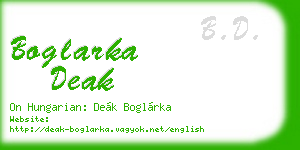 boglarka deak business card