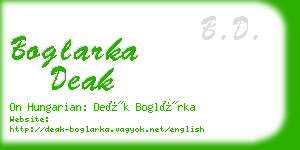 boglarka deak business card